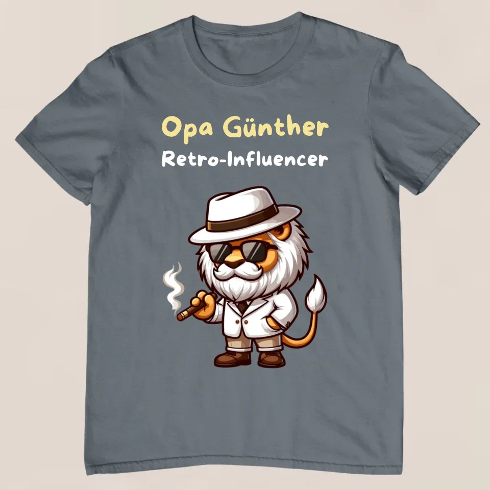 Retro-Opa - Personalisiertes T-Shirt