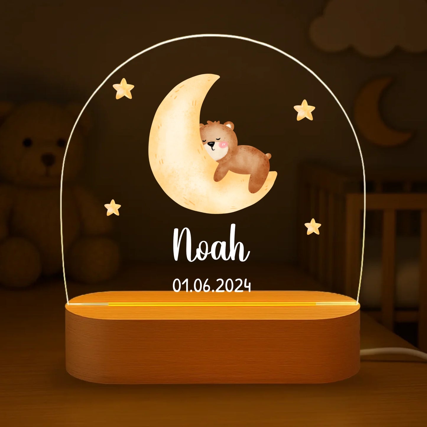 Ovales Nachtlicht Mockup