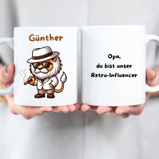 Retro-Opa - Personalisierte Tasse