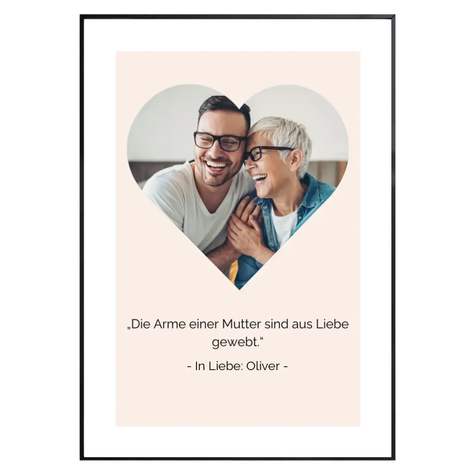 Mama Herz - Personalisiertes Poster