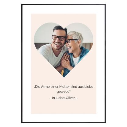 Mama Herz - Personalisiertes Poster