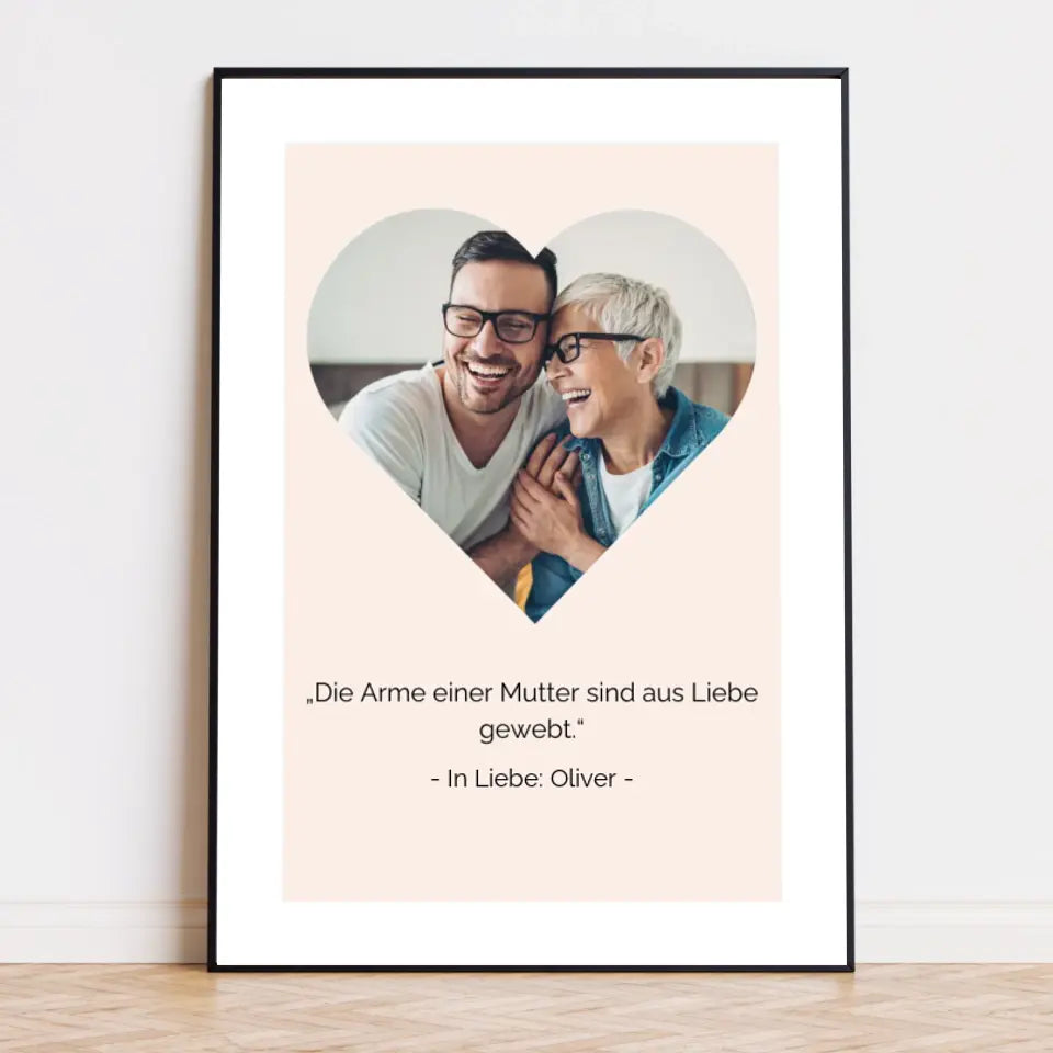 Mama Herz - Personalisiertes Poster