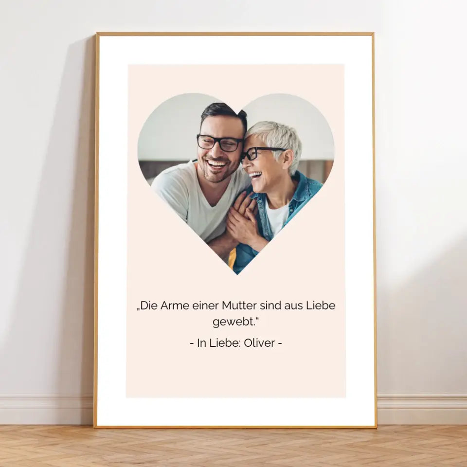 Mama Herz - Personalisiertes Poster