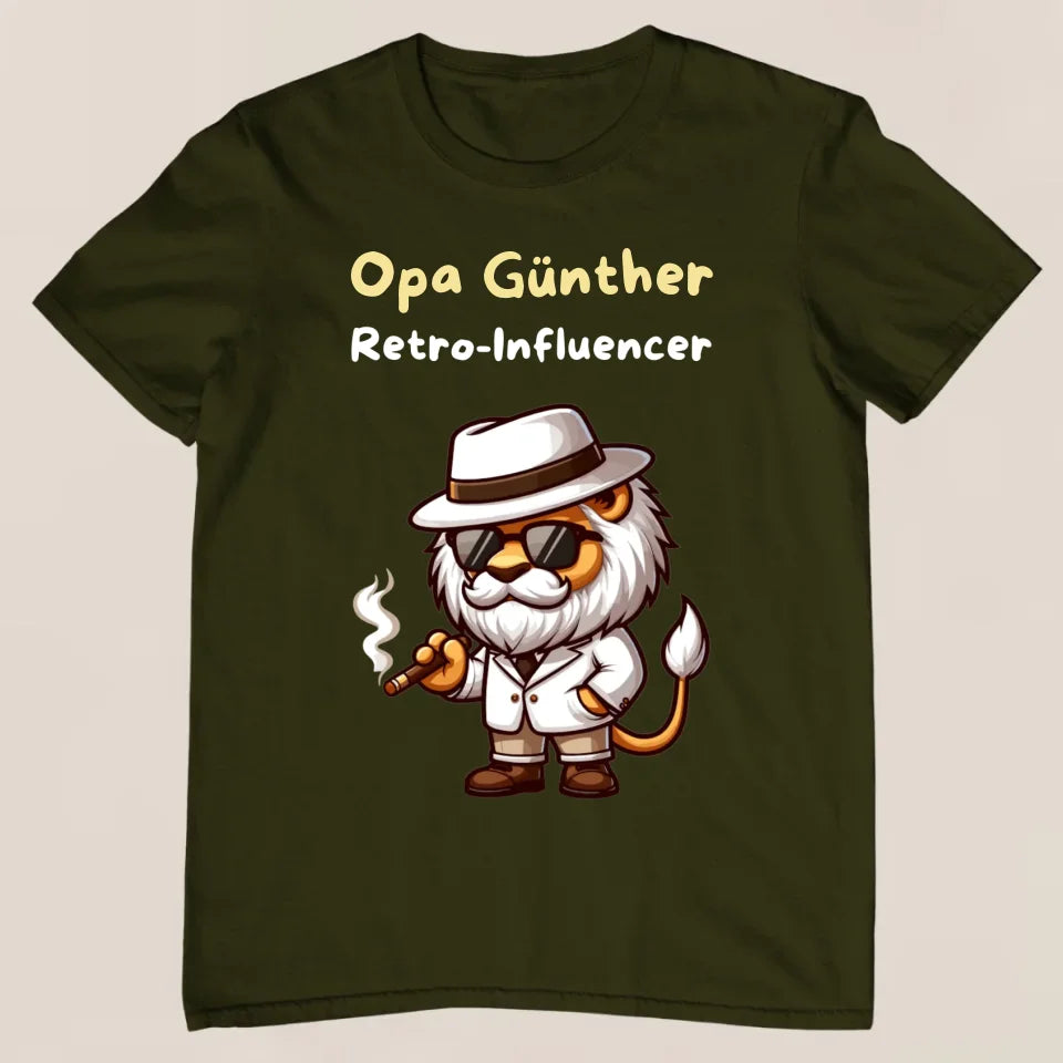 Retro-Opa - Personalisiertes T-Shirt