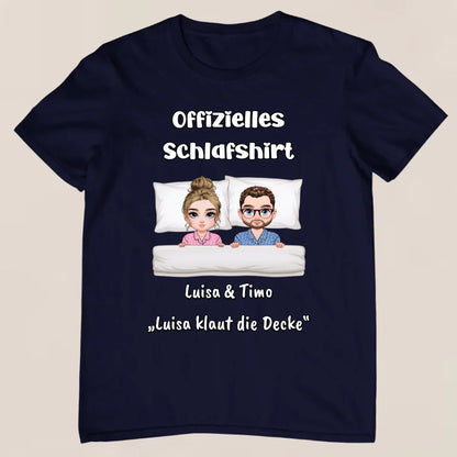 Offizielles Schlafshirt - Personalisiertes T-Shirt für Paare