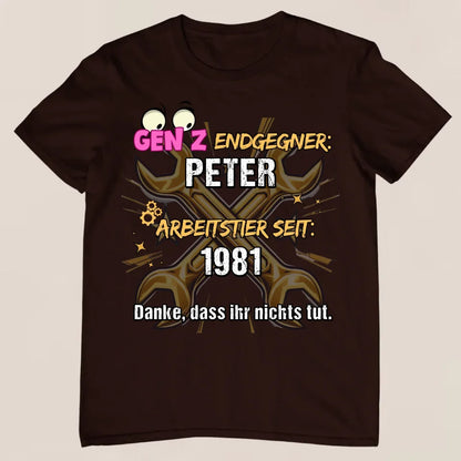 Gen Z Endgegner - Personalisiertes T-Shirt
