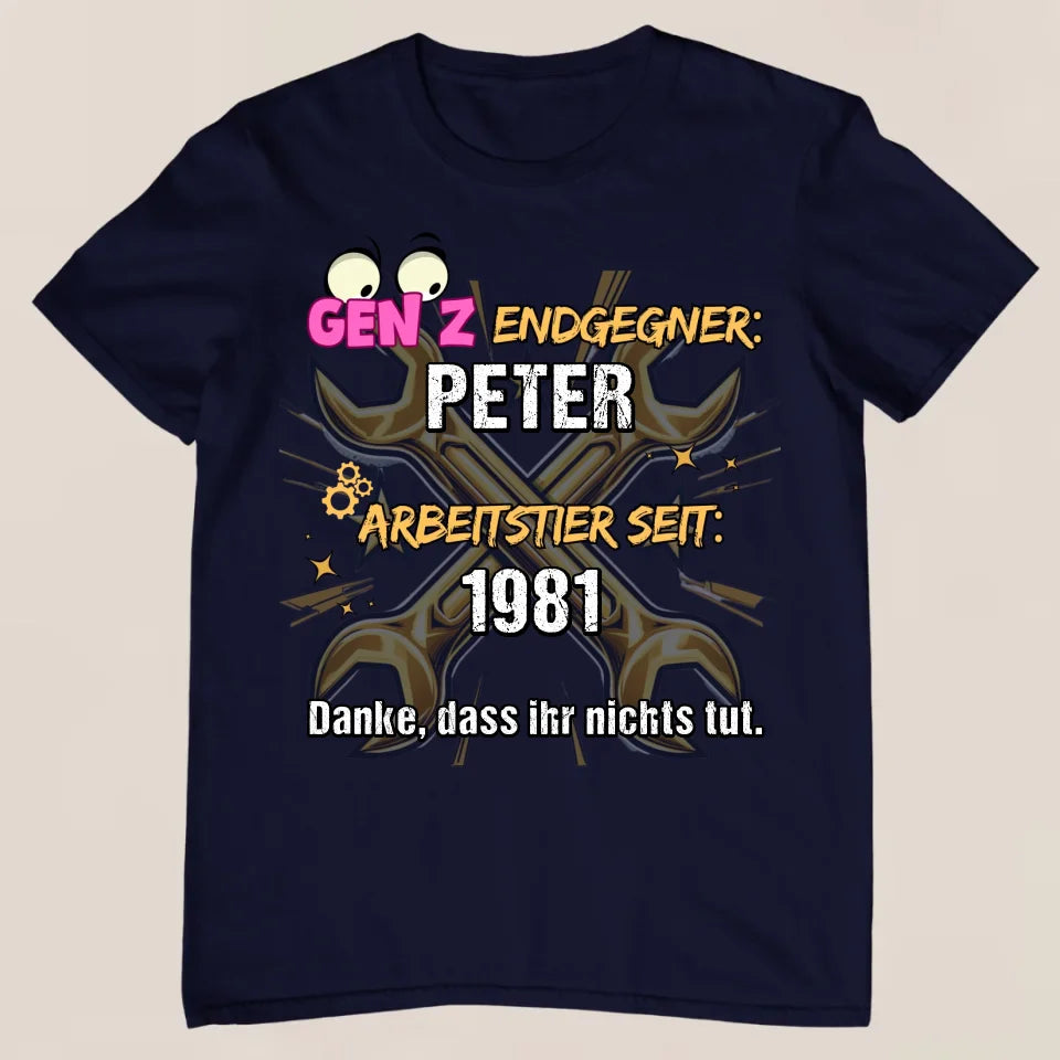 Gen Z Endgegner - Personalisiertes T-Shirt