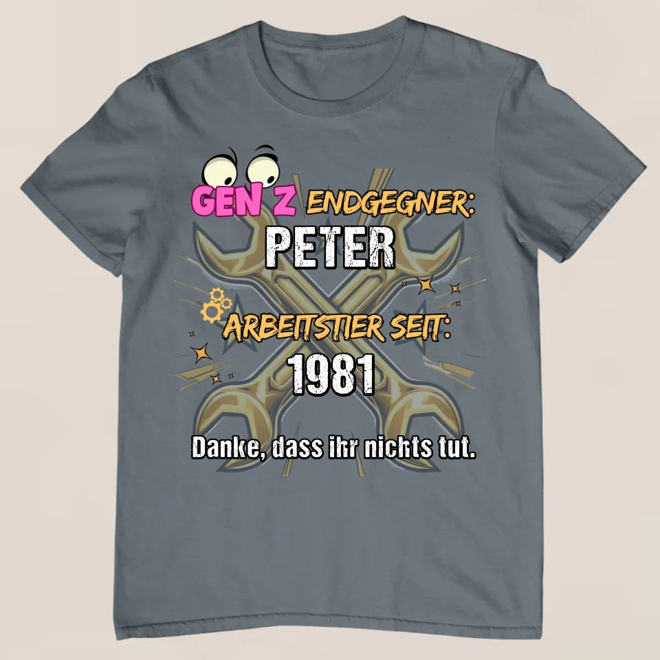 Gen Z Endgegner - Personalisiertes T-Shirt