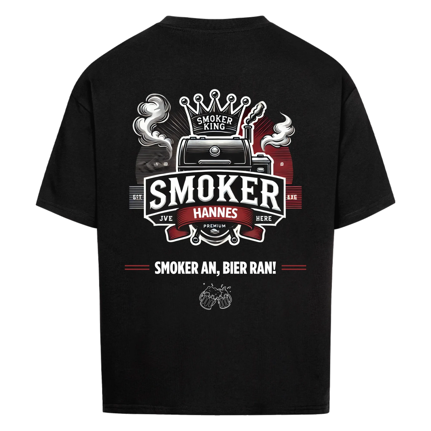 Smoker King - Personalisiertes Oversized Shirt