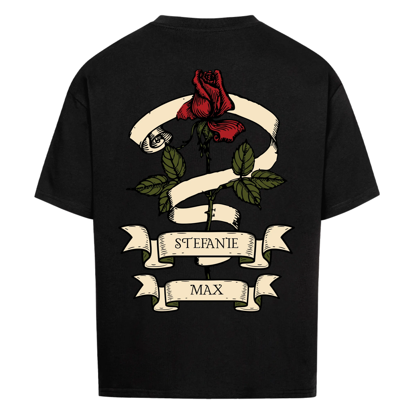 Liebesrose - Personalisiertes Oversized Shirt