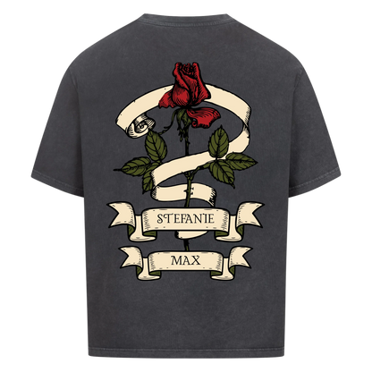 Liebesrose - Personalisiertes Oversized Shirt