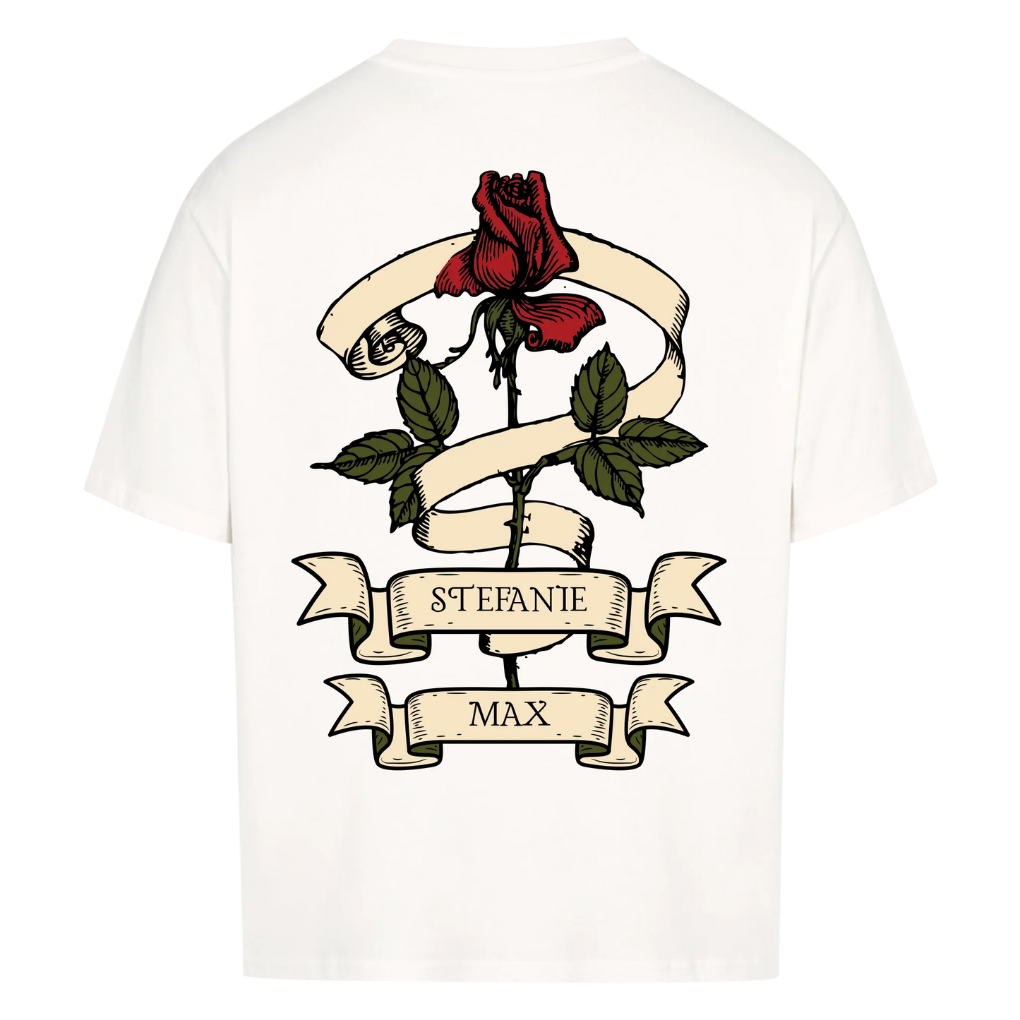 Liebesrose - Personalisiertes Oversized Shirt