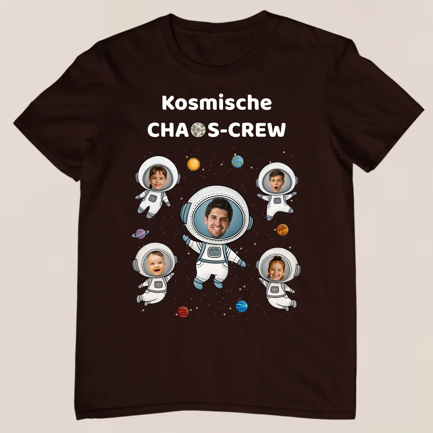 Space-Family - Personalisiertes T-Shirt