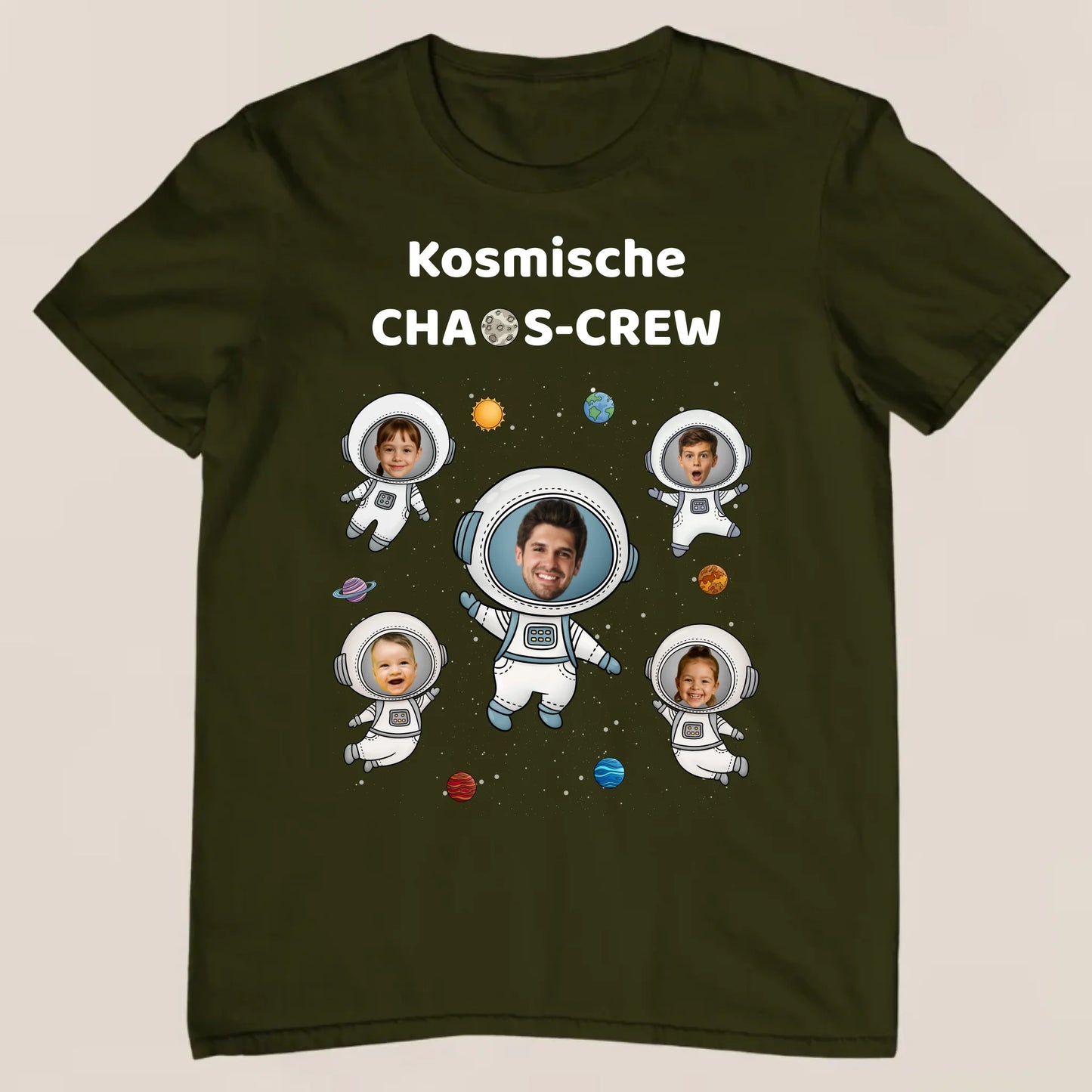Space-Family - Personalisiertes T-Shirt