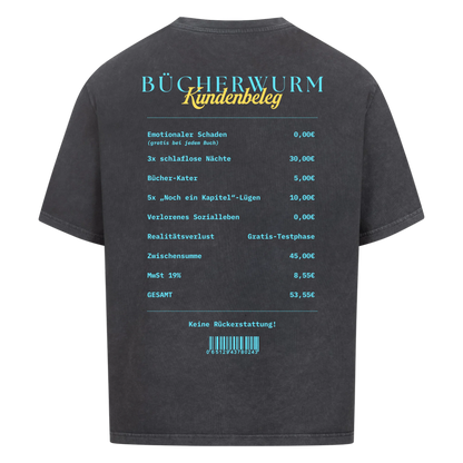 Bücherwurm - Personalisiertes Oversized Shirt