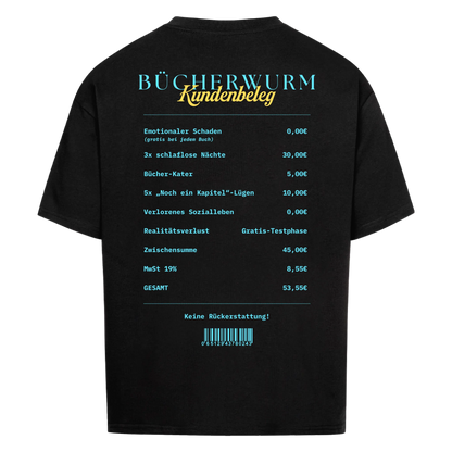 Bücherwurm - Personalisiertes Oversized Shirt