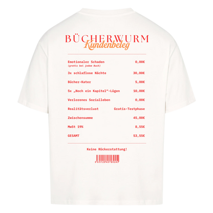 Bücherwurm - Personalisiertes Oversized Shirt
