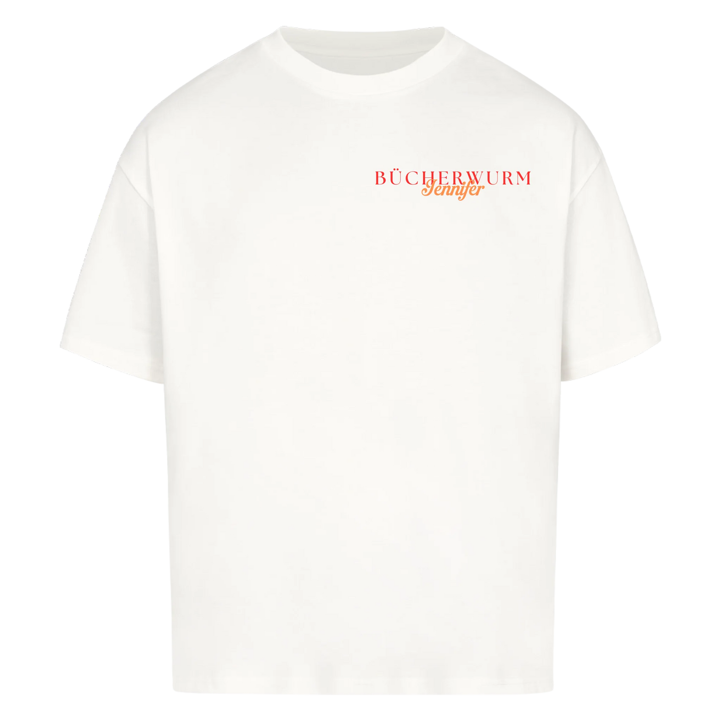 Bücherwurm - Personalisiertes Oversized Shirt