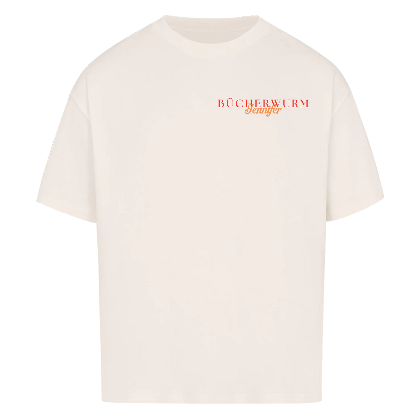 Bücherwurm - Personalisiertes Oversized Shirt