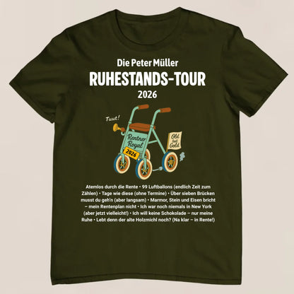 Ruhestands-Tour - Personalisiertes T-Shirt