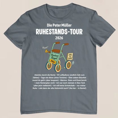Ruhestands-Tour - Personalisiertes T-Shirt