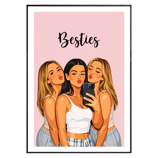 Besties Forever - Personalisiertes Poster
